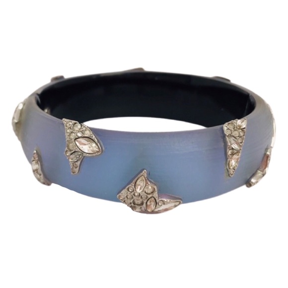 ALEXIS BITTAR • Lucite Crystal Encrusted Bangle Bracelet - Picture 3 of 7